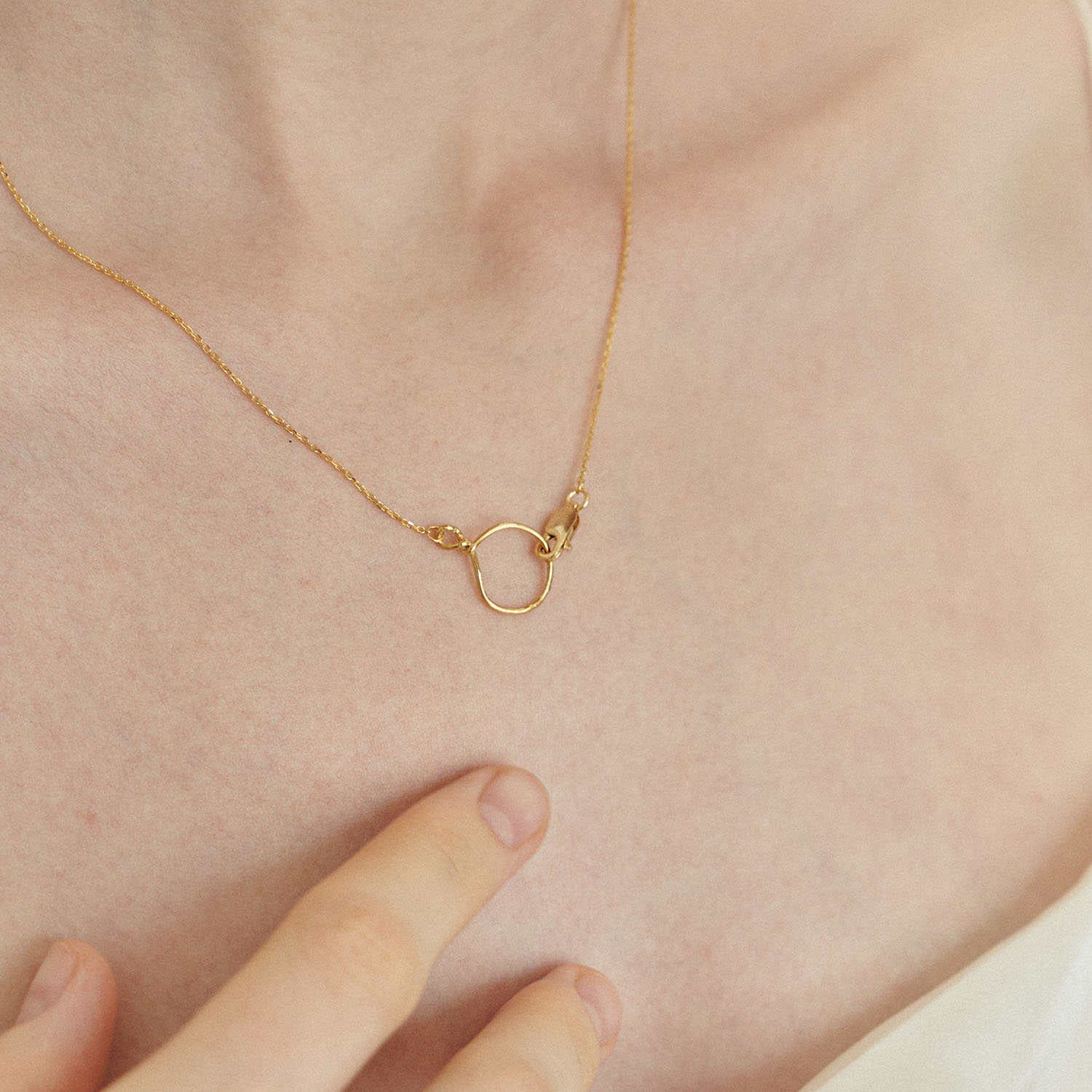 Gold ring necklace