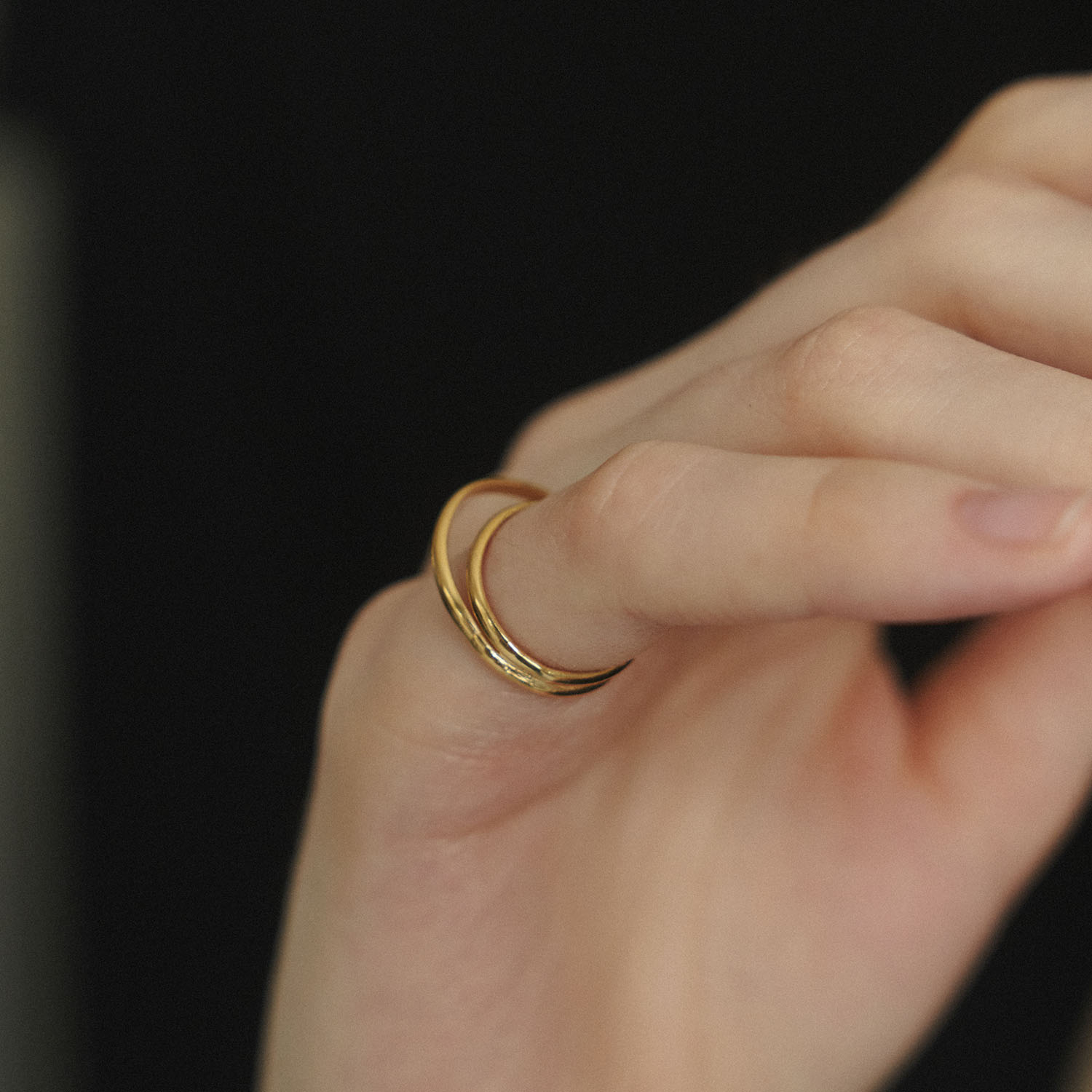 layered ring (only 14k, 18k gold)