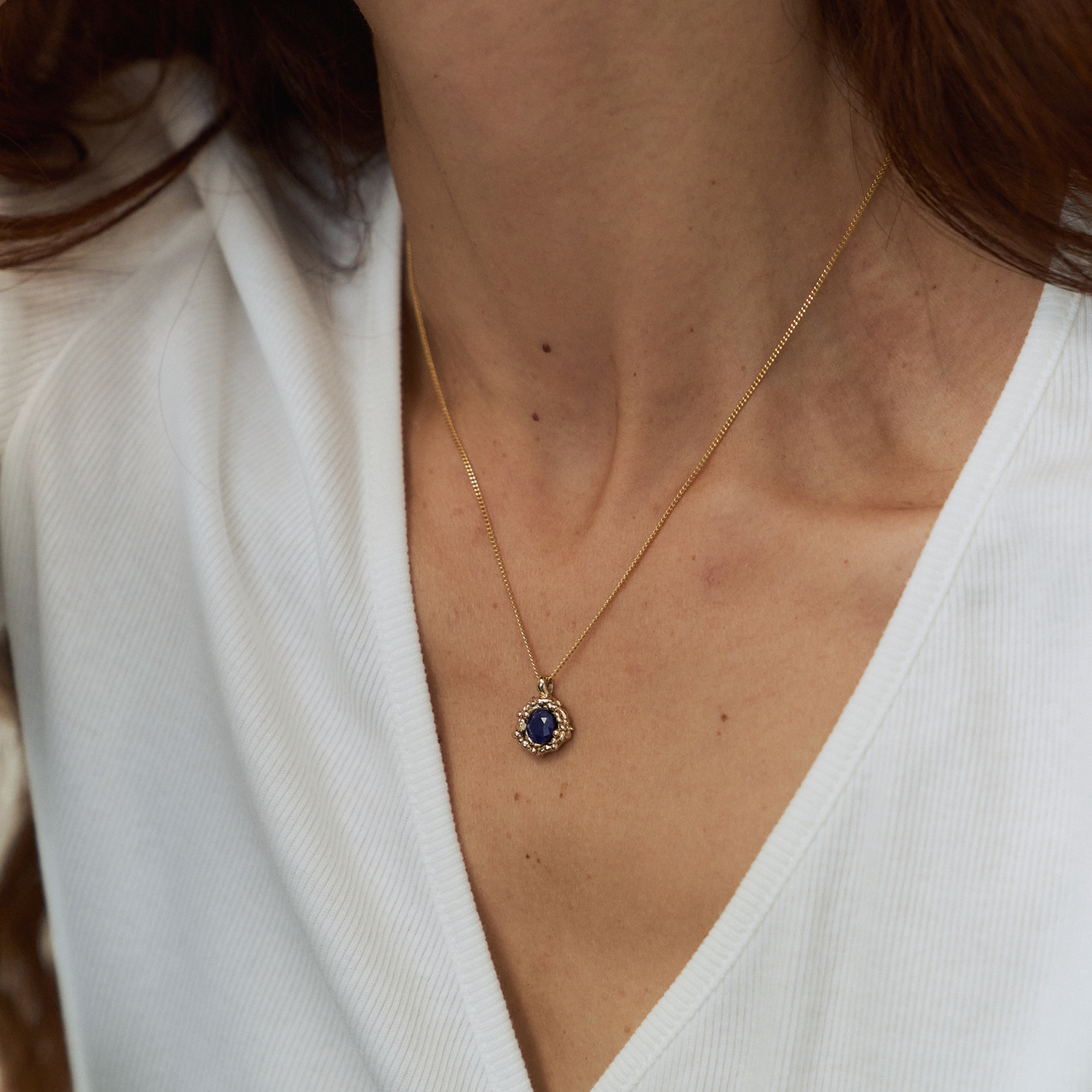 blue foam necklace (2 colors)